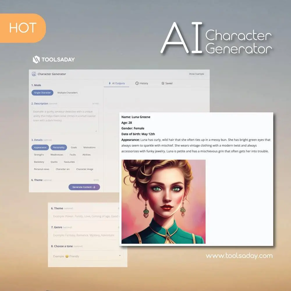 AI Character Generator Tool